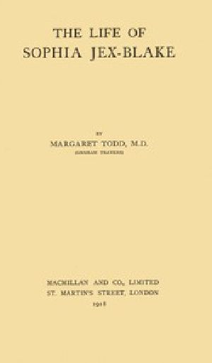 [Gutenberg 54215] • The Life of Sophia Jex-Blake